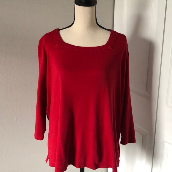 Kim Rogers Tops - ❤️3X20 KIM ROGERS RED COTTON TOP
